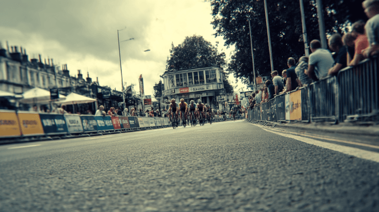 Cycling spectators watching a road race from the roadside without tickets, representing the free access tradition in professional cycling