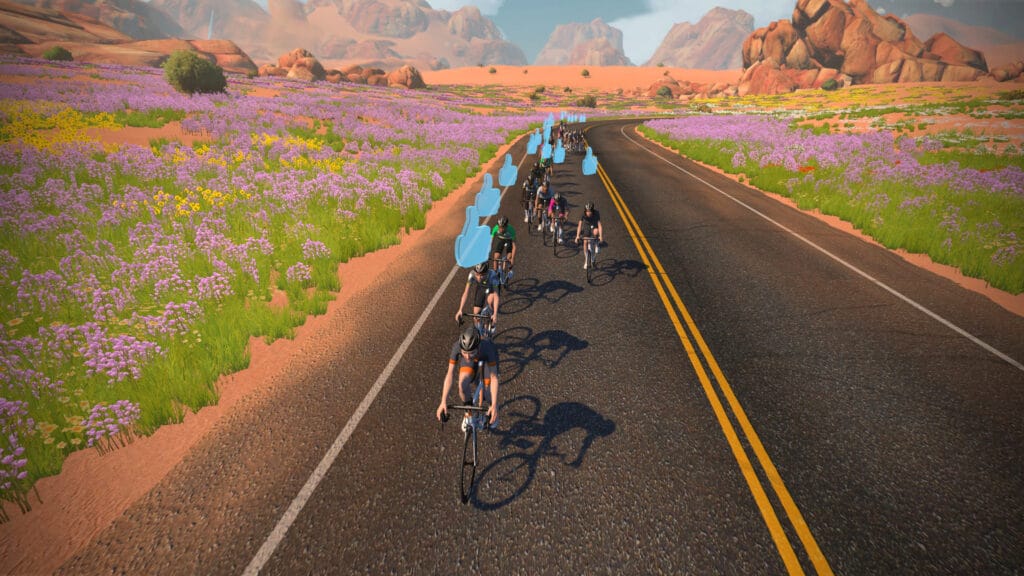 Zwift race scene