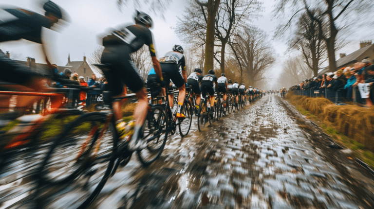 Flanders Classics 2026 spring classics peloton on cobblestones