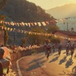 Sponsor branding and event atmosphere at the Giro d’Italia