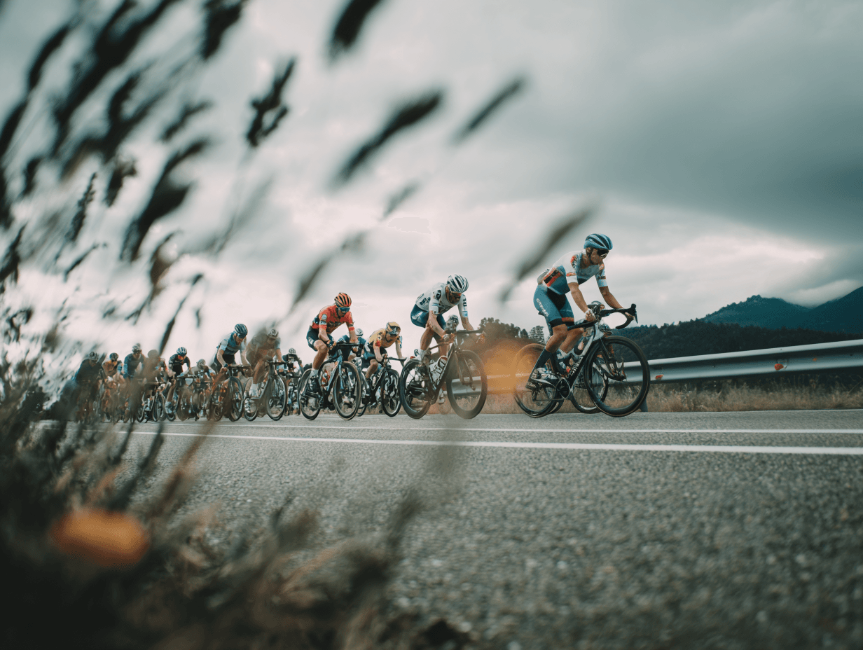 Lotto-Intermarché riders during race preparation with performance technology and sponsor integration in professional cycling 2026